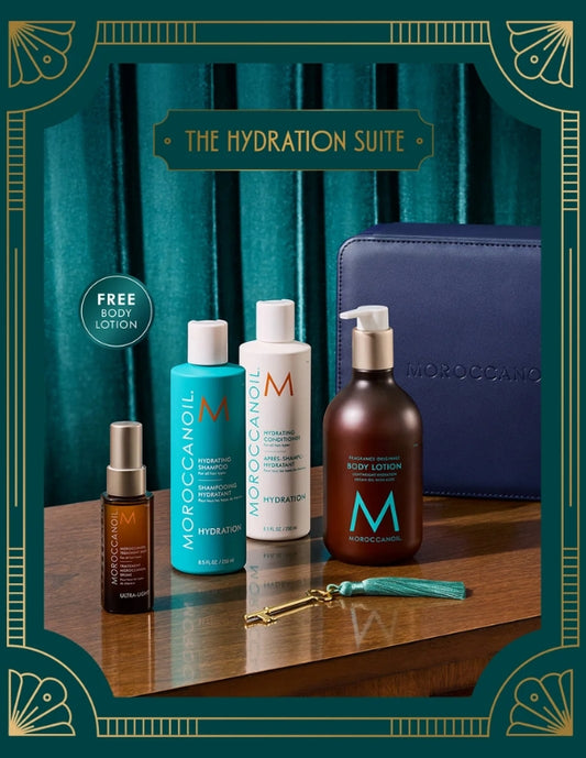 Coffret cadeau hydratation cheveux Moroccanoil pour les fêtes
