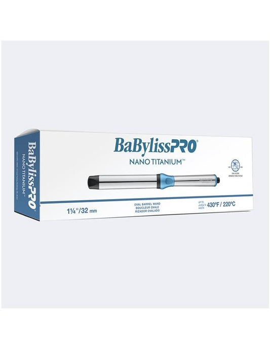 BaBylissPRO Nano-Titanium Oval Barrel Curling Wand 1-1-4