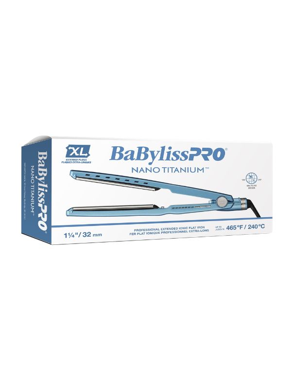 BaBylissPRO Nano Titanium Professional Extended Ionic Flat Iron 1-1/4