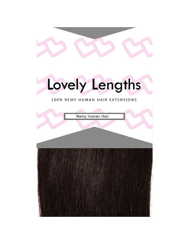 Lovely Lengths Clip-In Extensions 16 Inch 1B Natural Black