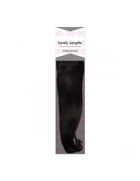 Lovely Lengths Clip-In Extensions 16 Inch 1B Natural Black