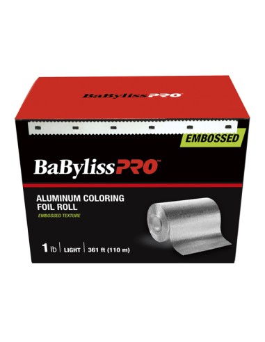 BabylissPro Aluminum Coloring Foil Roll Embossed Light 361ft