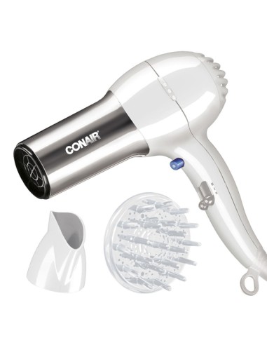 Conair Chrome Ceramic Ionic Dryer White