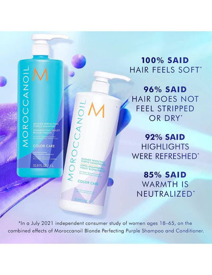 Moroccanoil Blonde Perfecting Purple Shampoo - 1L