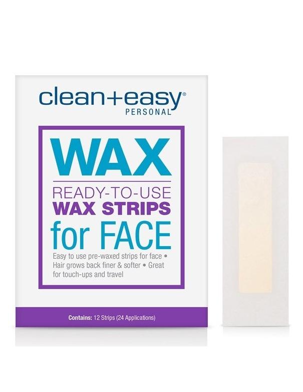 Bandes de cire prêtes à l'emploi CleanEasy pour le visage - 12 pièces