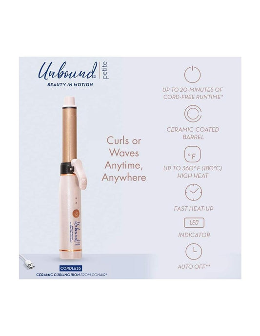 Conair Unbound Petite Cordless Recharge Mini Curling Iron