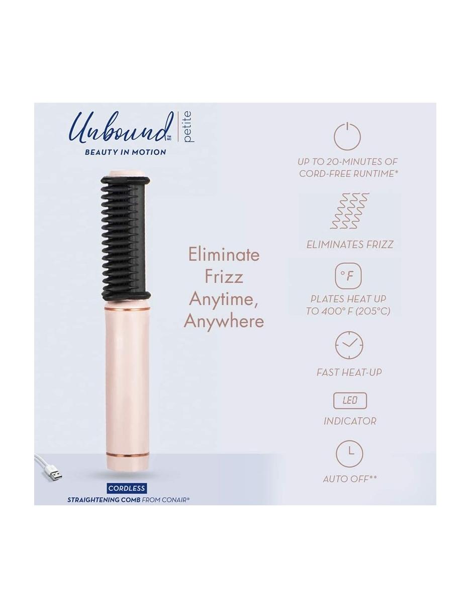 Conair Unbound Petite Cordless Recharge Mini Straightening Comb