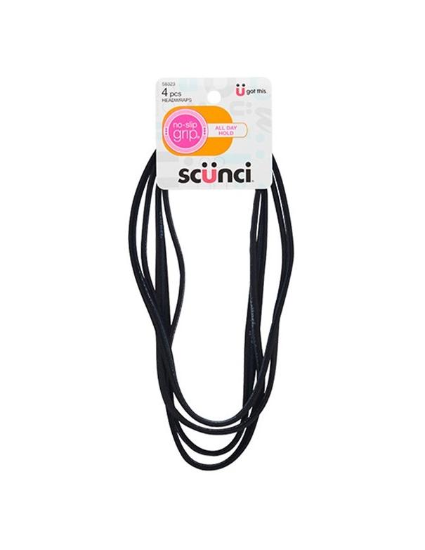 Conair Headwraps Black 4 Pcs