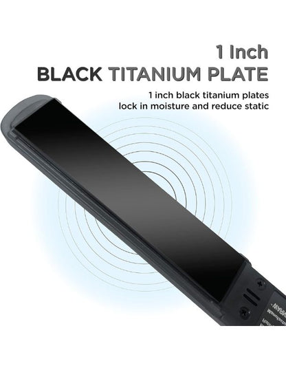 CROC Hybrid Black Titanium 1 inch Flat Iron