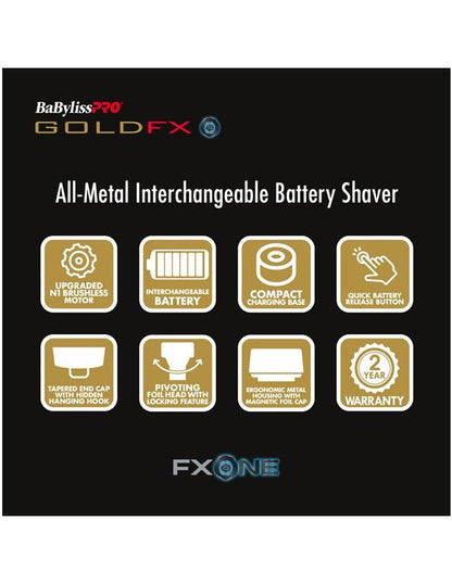 Rasoir à double grille BabylissPro Fxone Goldfx