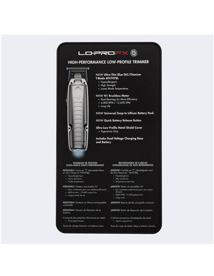 BabylissPro Fxone Lo-profx High Performance Low-profile Trimmer Silver