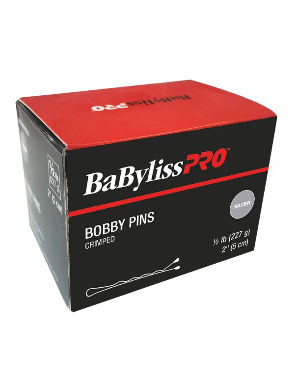 BabylissPRO Crimped Bobby Pins - Silver