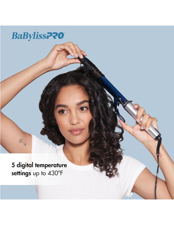 BabylissPro Nano Titanium Extended Barrel Curling Iron 1"
