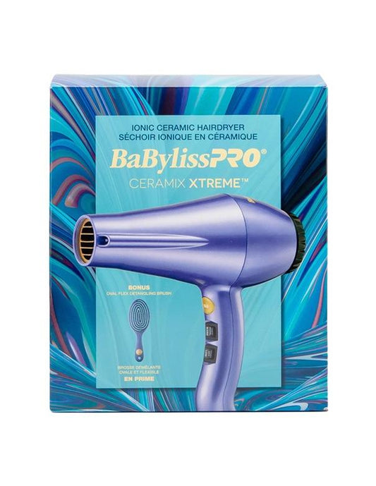 BabylissPro Ionic Ceramic Hairdryer & Brush Set Purple
