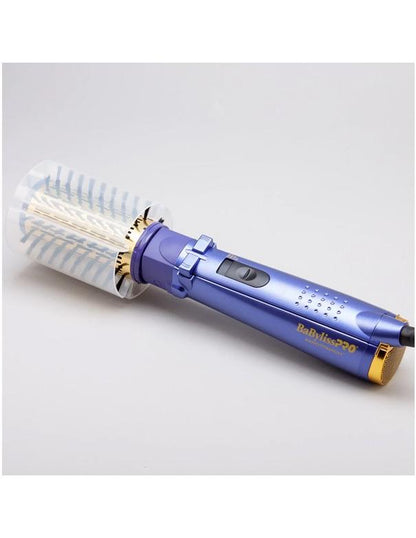 BabylissPro Nano Titanium Rotating Ionic Hot Air Brush Set Purple