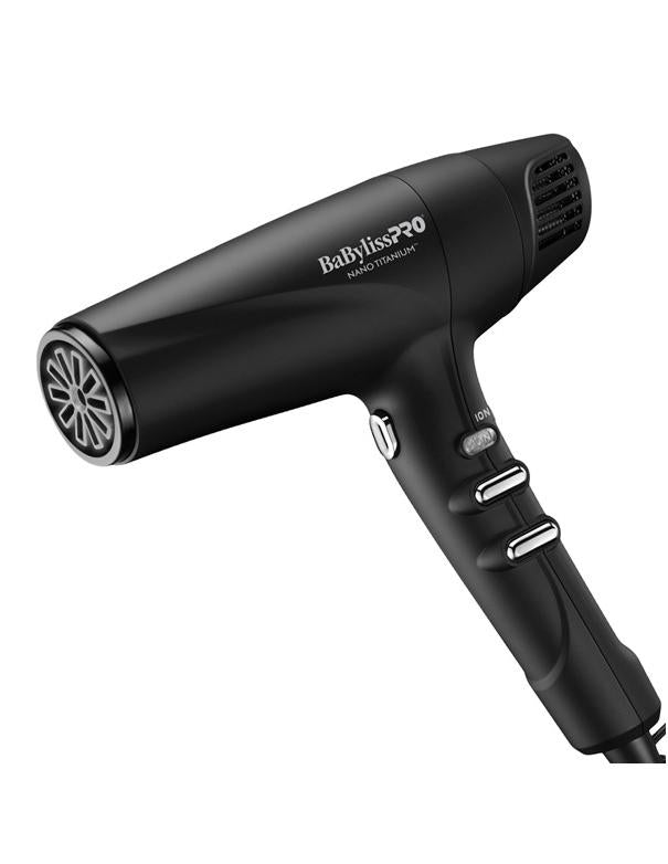 BabylissPro Nano Titanium High-speed Dual Ionic Hairdryer Black