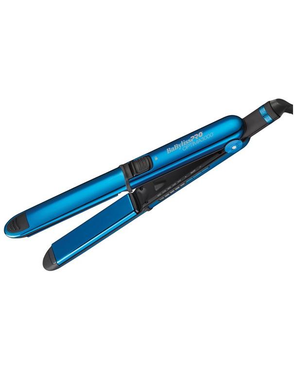 BabylissPro Nano Titanium Optima Stainless Steel Flat Iron Midnight Blue 1-1-4
