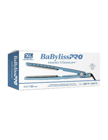 BaBylissPRO Nano Titanium Professional Extended Ionic Flat Iron 1-1/4