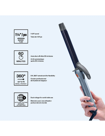 BaBylissPRO Nano Titanium PrecisionGrip Curling Iron 1-1/4