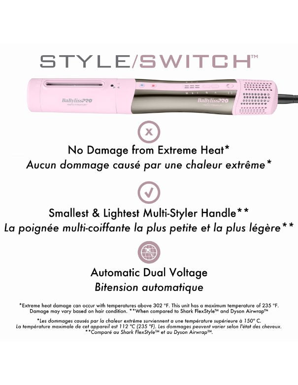 BaBylissPRO Nano Titanium STYLE/SWITCH Ionic Multi-Styler & Dryer