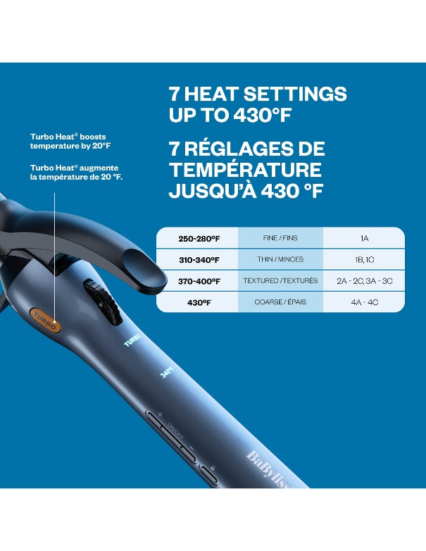 BaBylissPRO Nano Titanium PrecisionGrip Curling Iron 1-1/4