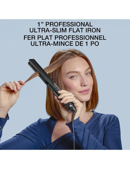 BaBylissPRO Nano Titanium Ultra Slim Flat Iron 1inch - Black