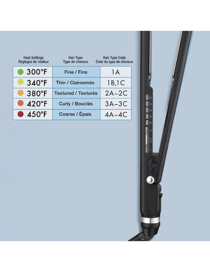 BaBylissPRO Nano Titanium Ultra Slim Flat Iron 1-1/2 - Black