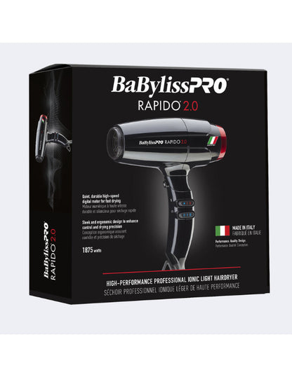 BaBylissPRO Rapido 2.0 High-performance Professional Ionic Light Hairdryer