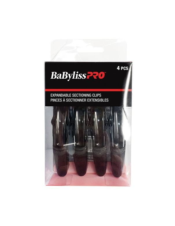 BaBylissPro Expandable Sectioning Clips Black 4pc