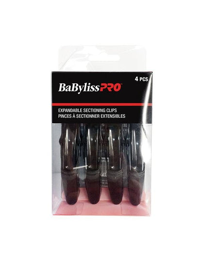 BaBylissPro Expandable Sectioning Clips Black 4pc