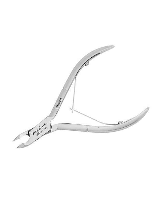 Pince à cuticules en acier inoxydable Silkline (demi-mâchoire de 5 mm)