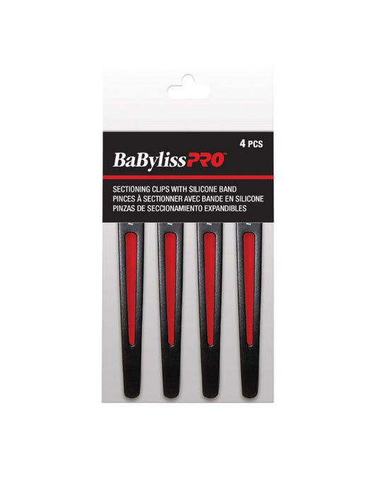 BabylissPro Sectioning Clips With Silicone Band