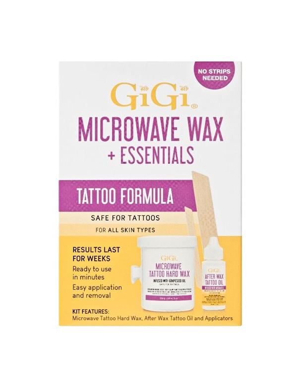 Kit de cire à micro-ondes GiGi et formule de tatouage Essentials