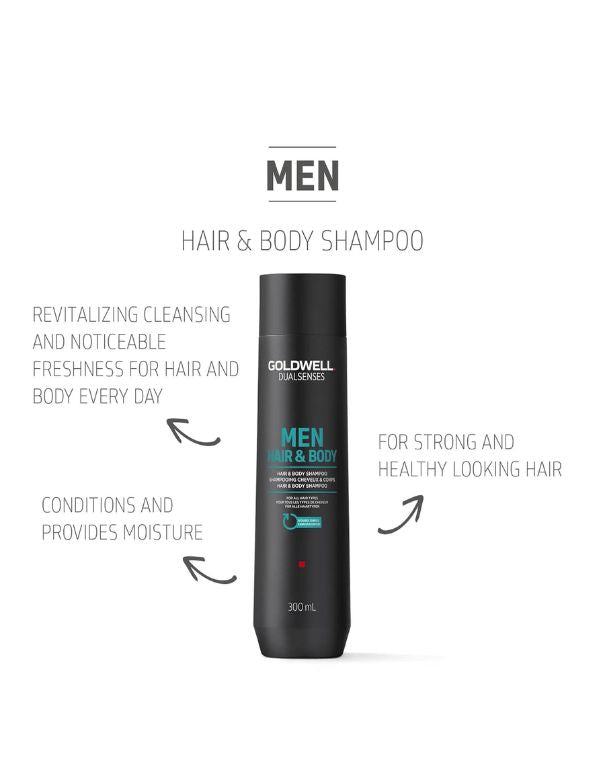 Goldwell Dualsenses Men Hair & Body Shampoo - 300ml