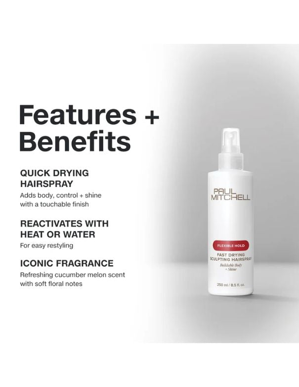 Laque de coiffage séchage rapide Sculpting de Paul Mitchell - 1L