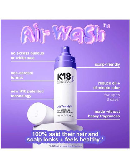 K18 AirWash Dry Shampoo - 118ml