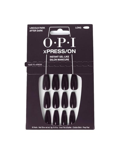OPI xPRESS-ON Nails Long Lincoln Park After Dark