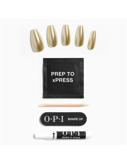 OPI xPRESS-ON Nails Long Break the Gold