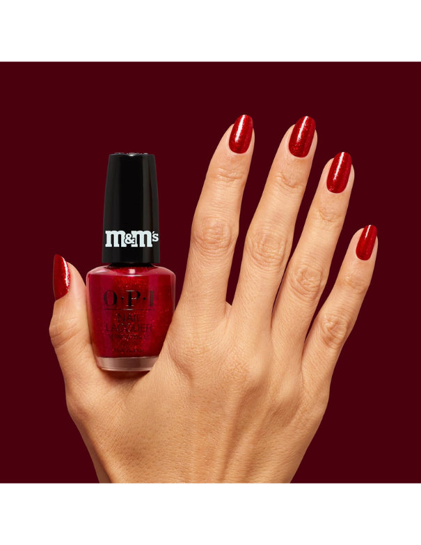 OPI x M&M's Red-iculously Sweet