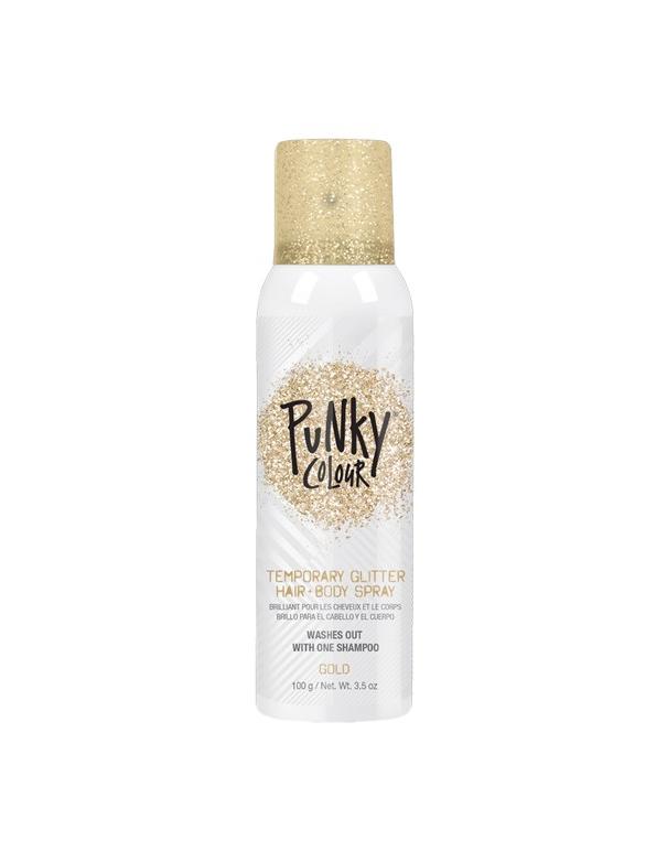 Punky Colour Temporary Glitter Hair & Body Spray Gold - 100g