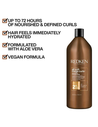 Redken All Soft Mega Curls Shampoo - 1L