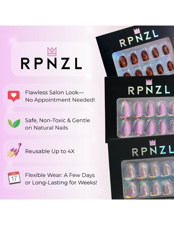 RPNZL Press-on Nail Kit - Silvertip