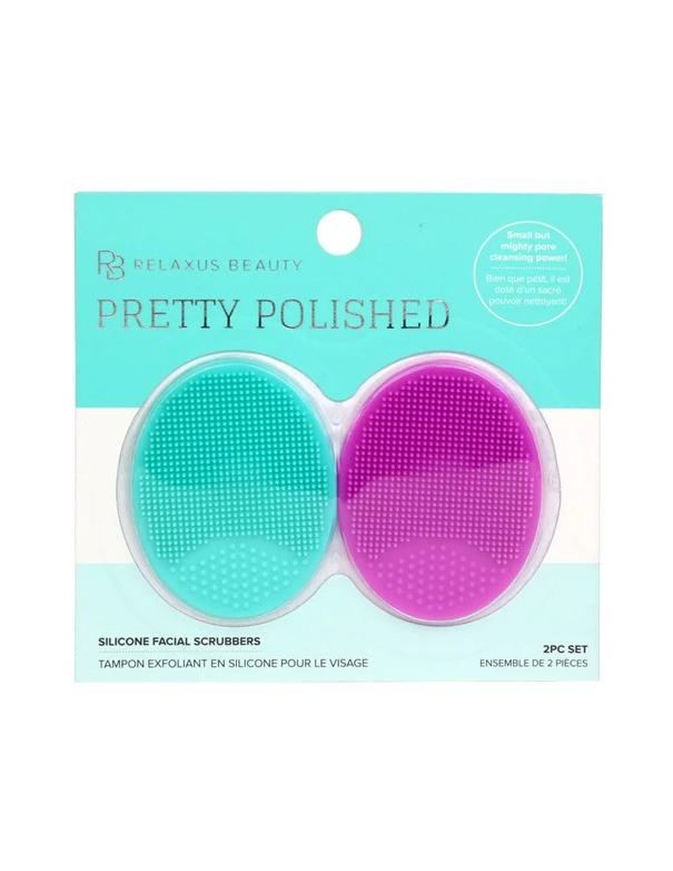 Relaxus Pretty Polished Silicone Facial Scrubber 2pk