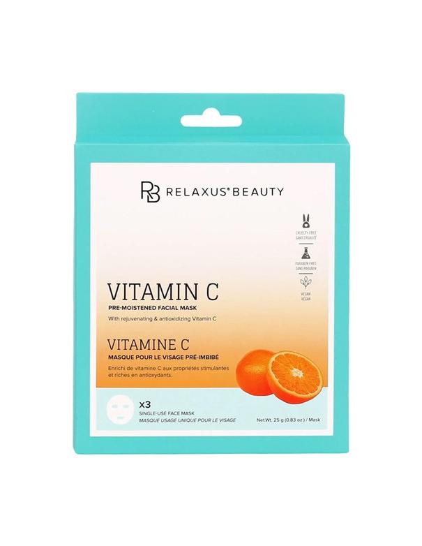 Relaxus Vitamin C Face Masks 3pc