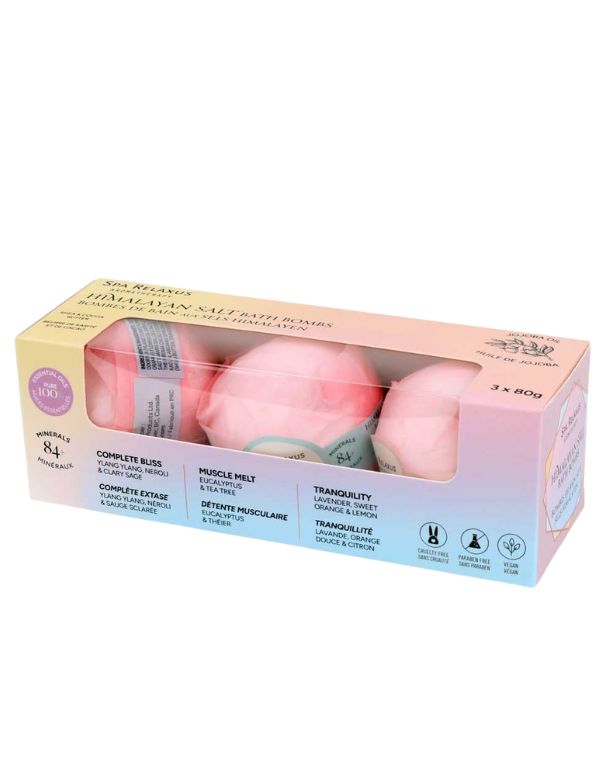 Relaxus Himalayan Salt Bath Bombs 3 Piece Gift Set