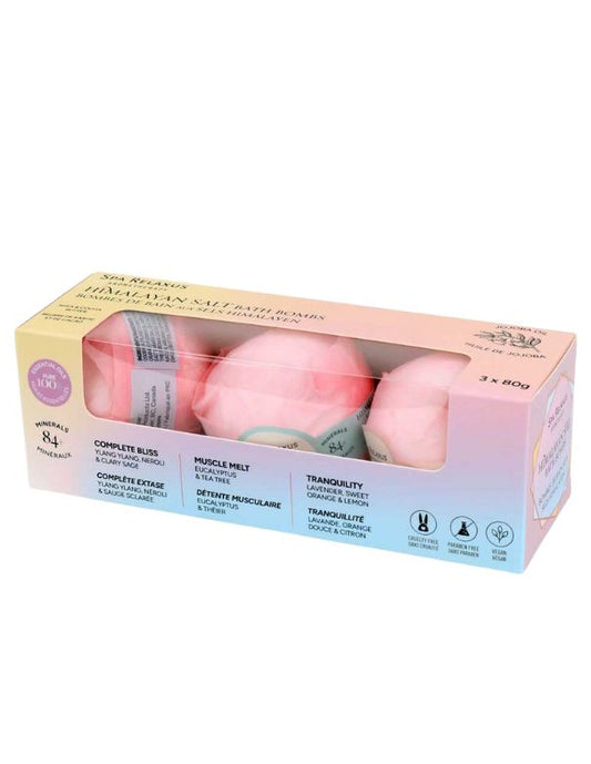 Relaxus Himalayan Salt Bath Bombs 3 Piece Gift Set