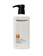 White bottle of Sebastian Potion 9 on a white background