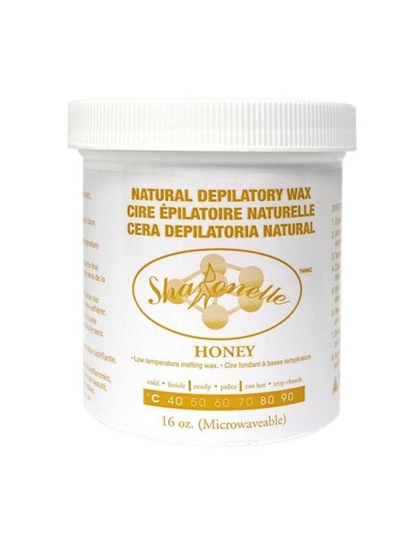 Cire douce naturelle au miel pour micro-ondes Sharonelle - 16 oz