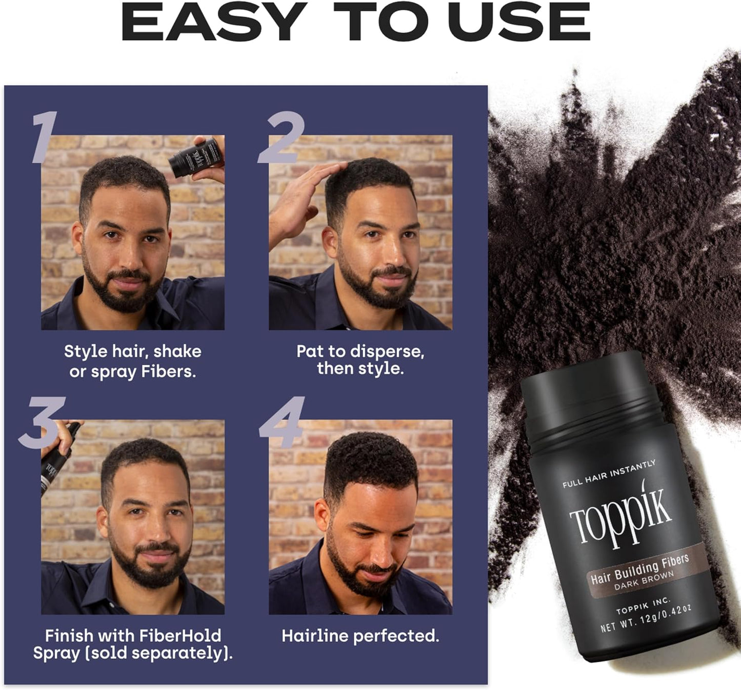 TOPPIK Hair Building Fibers (Black) - 27.5g